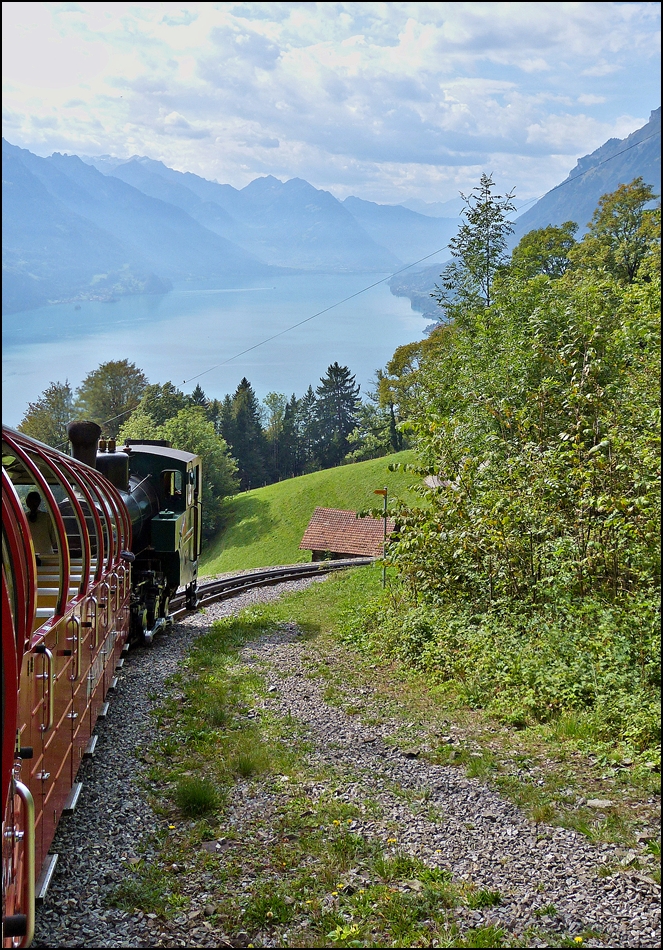 . A BRB steam train is running between Geldried and Planalp on September 27th, 2013.