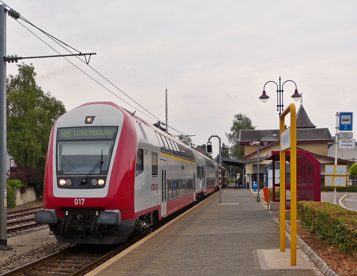 . A local train pictured in Diekirch on August 10th, 2015.