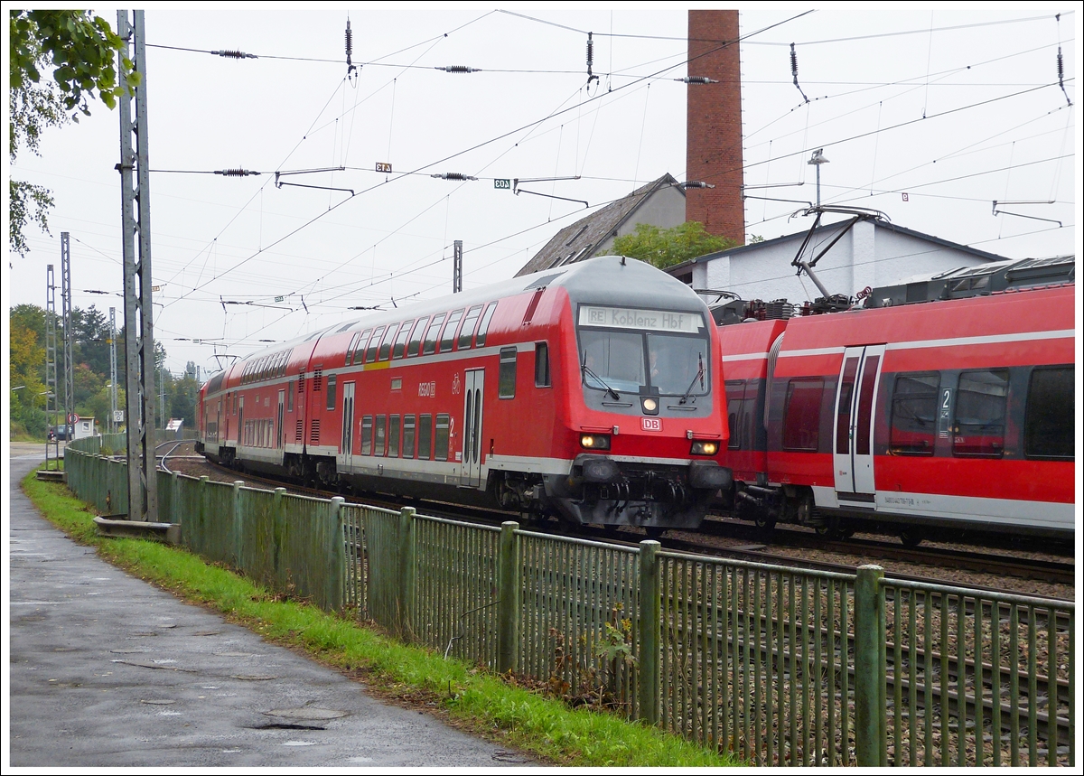 . A local train to Koblenz main station photographed in Trier on October 5th, 2013.