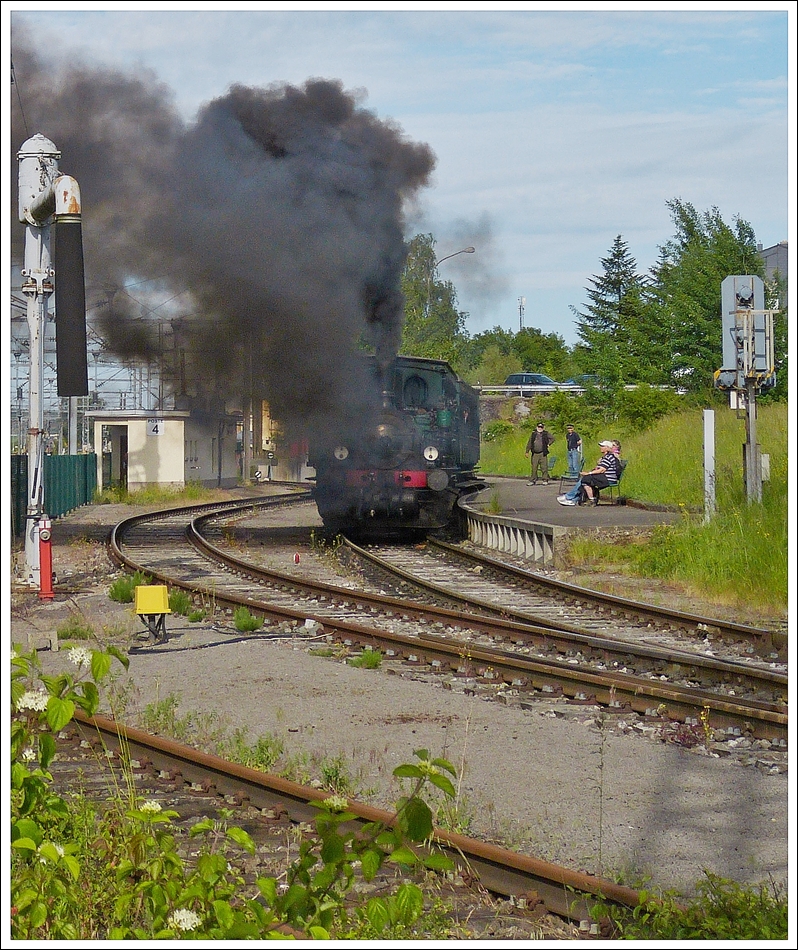 . A lot of smoke at the heritage railway Train 1900 in Pétange on June 16th, 2013.