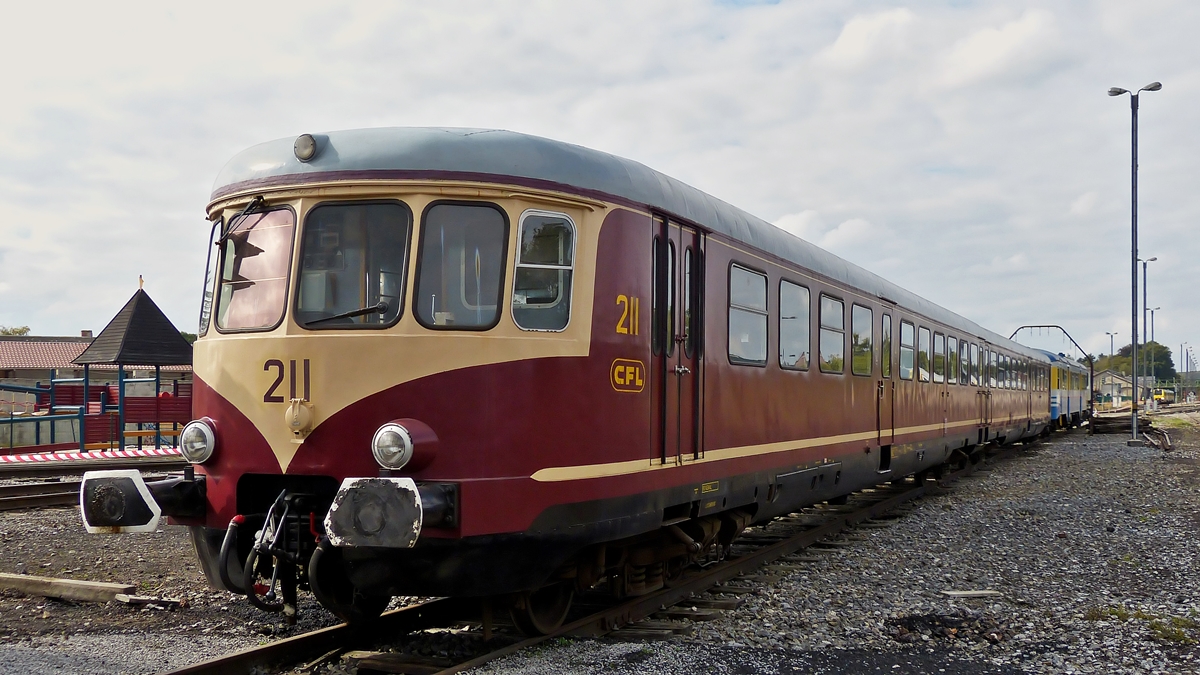 . CFL 201/211 of the heritage railway CFV3V (Chemin de Fer à Vapeur des 3 Vallées) taken in Mariembourg on September 27th, 2014.