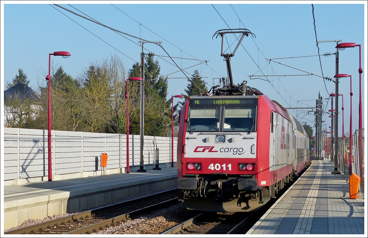 . CFL Cargo 4011 photographed in Noertzange on January 31st, 2014.