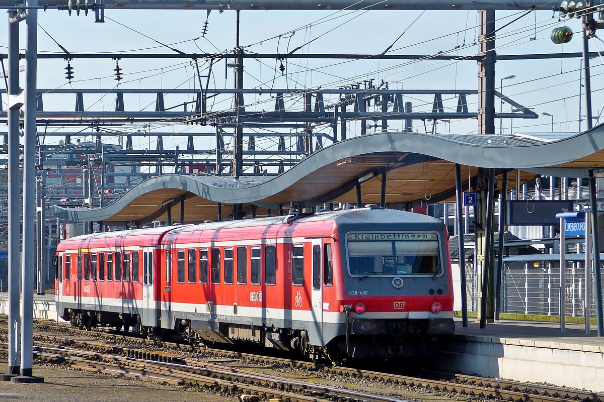 . DB DMU 628 490 pictured in Luxembourg City on February 24th, 2014.