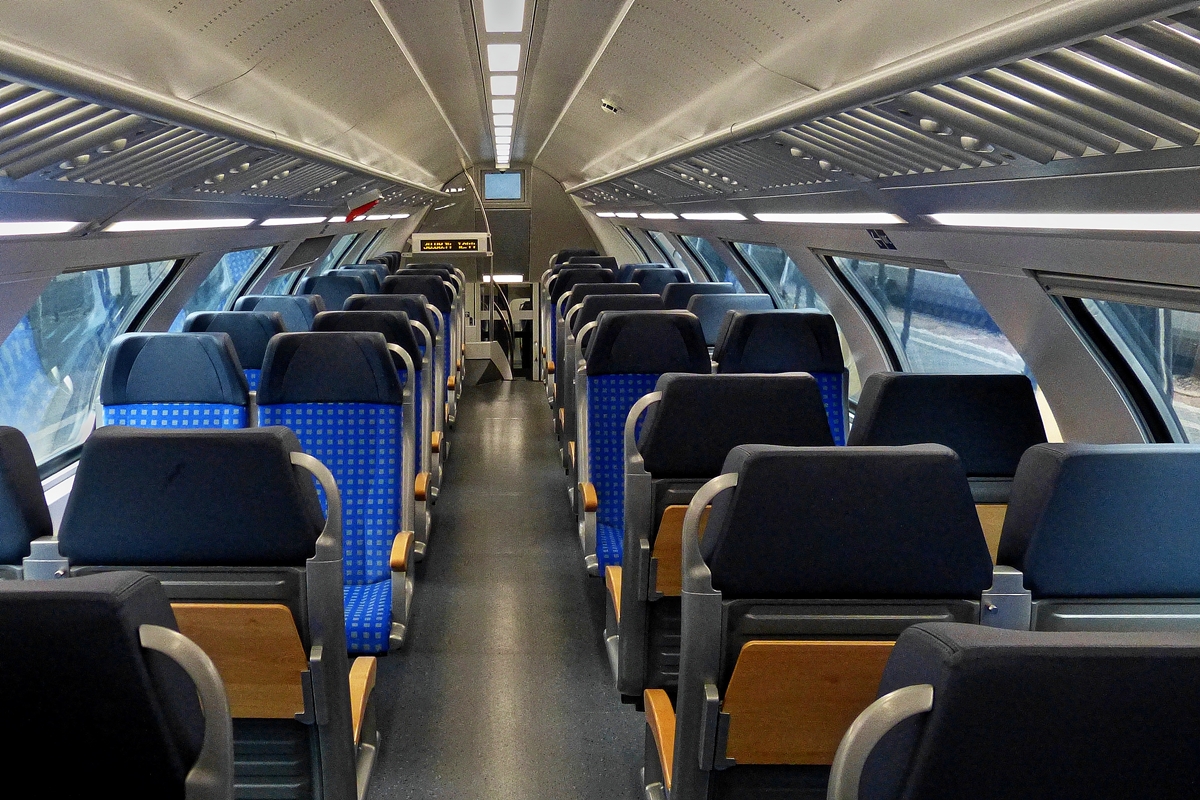 . Interior fitting of the CFL Stadler KISS 2308 pictured on August 30th, 2014.