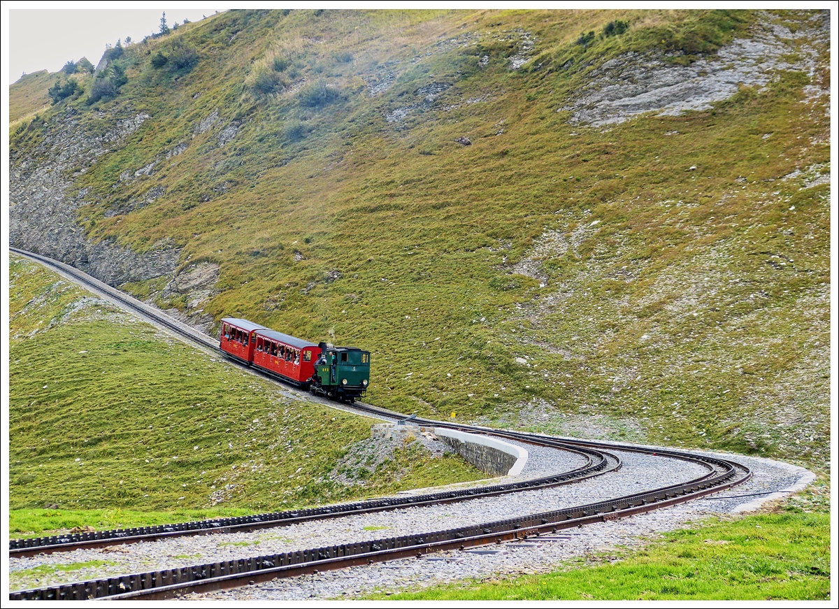 . The coal fired BRB steam engine N 6 photographed near Oberstafel on September 28th, 2013.