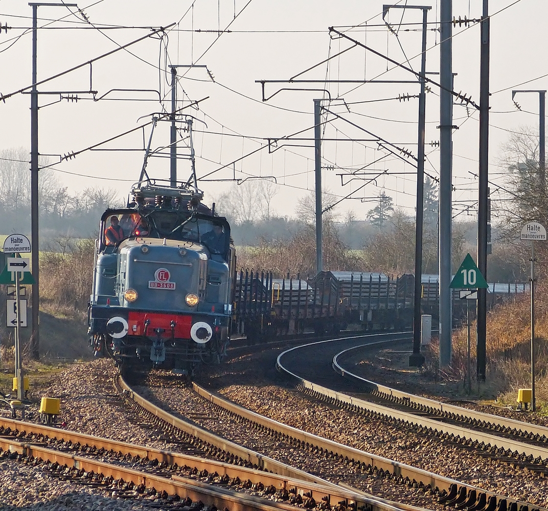 . The heritage BB 3608 taken during a test run in Noertzange on January 31st, 2014.