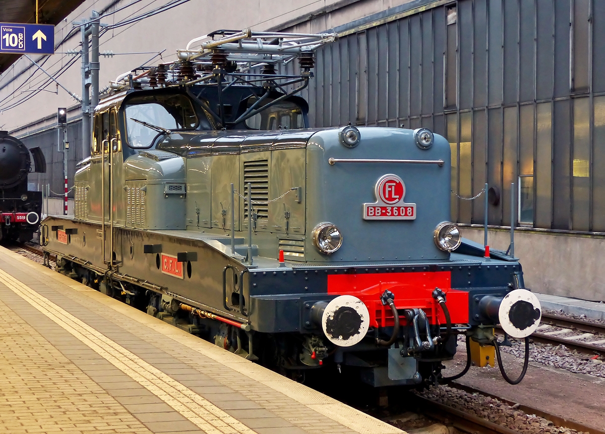 . The heritage BB 3608 photographed in Luxembourg City on October 5th, 2914.
