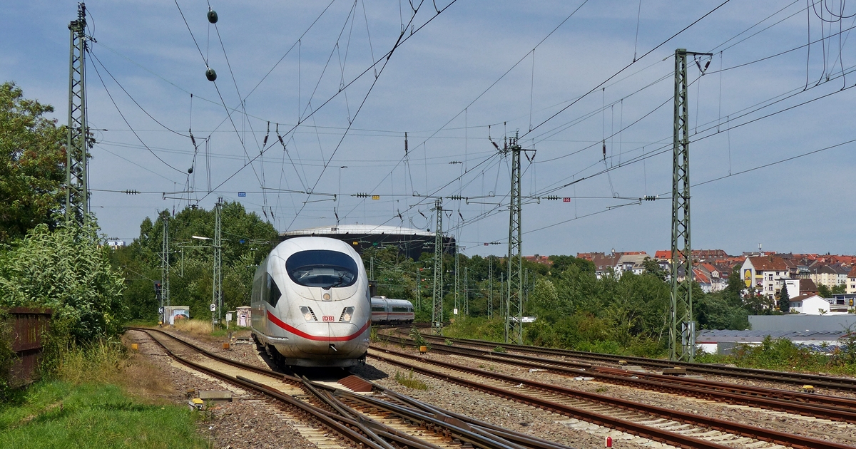 . The ICE 406 583-5  Limburg an der Lahn  taken in Burbach on July 18th, 2014.