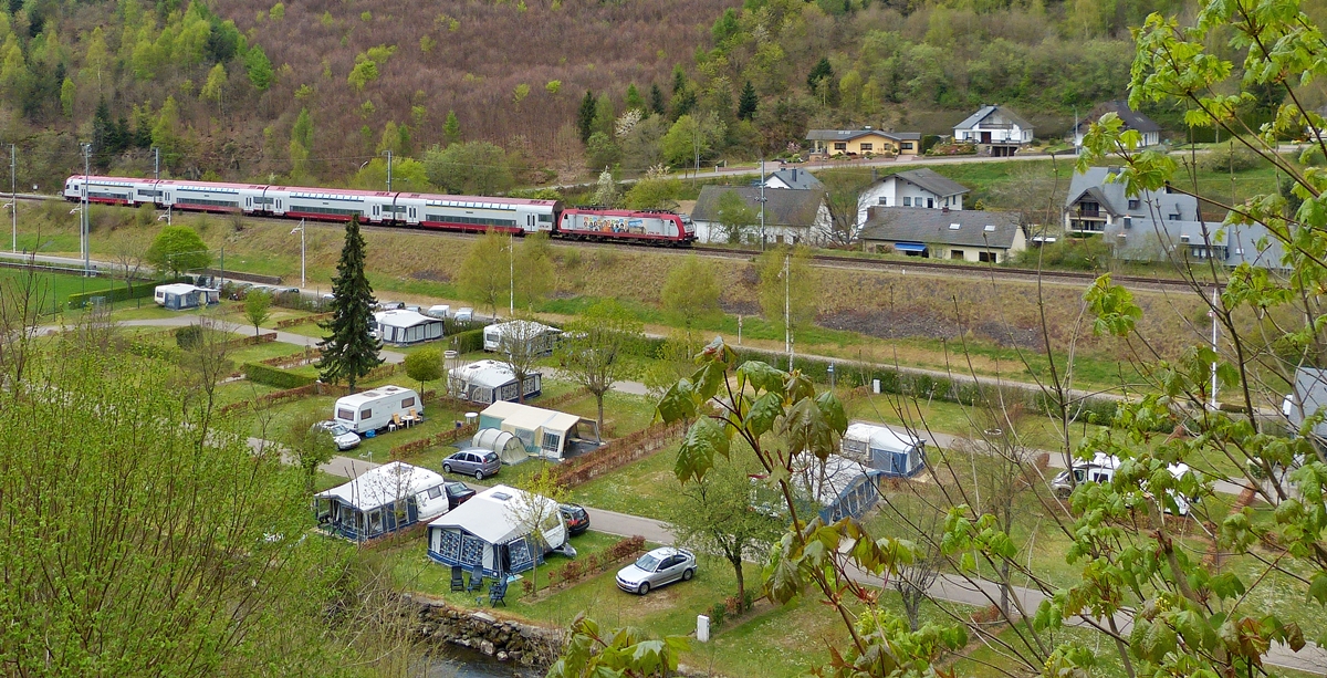 . The IR 3712 Luxembourg City - Troisvierges is running through Clervaux on April 21st, 2014.