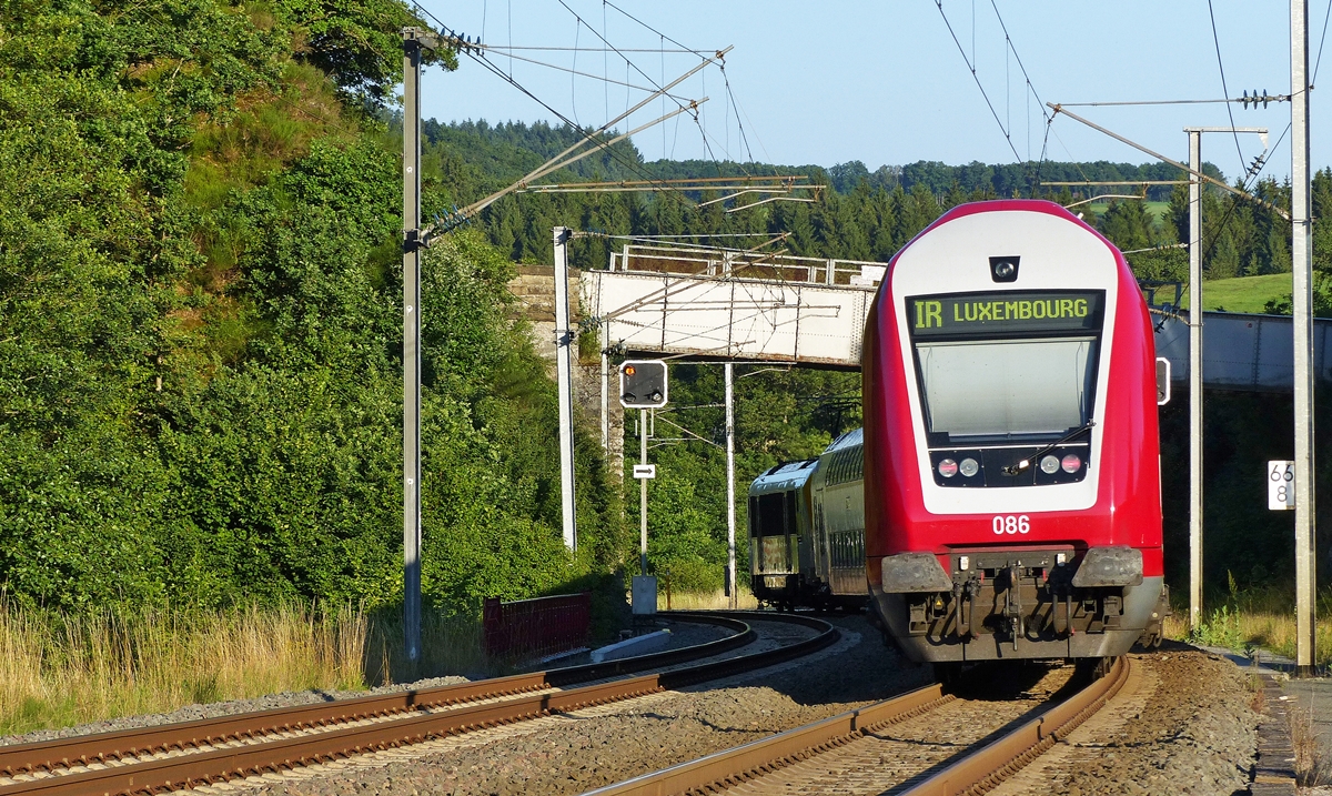 . The IR 3745 Troisvierges - Luxembourg City photographed in Wilwerwiltz on July 17th, 2014.