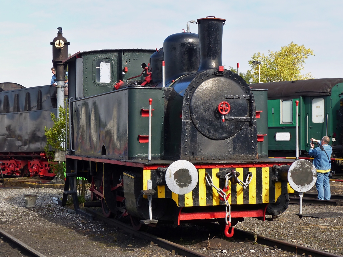 . The little steamer PF 84 of the heritage railway CFV3V (Chemin de Fer  Vapeur des 3 Valles) photographed in Mariembourg on September 27th, 2014.