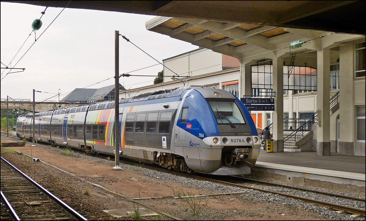 . The SNCF TER Alsace  Bibi  B 82784 pictured in Mulhouse on September 30th, 2013.