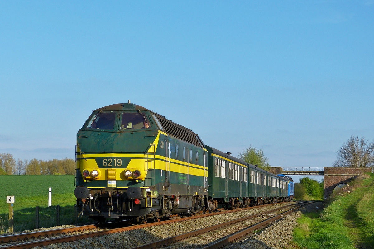 . The special train  Hommage aux locos de la srie 62  pictured in Gemeldorp on April 5th, 2014.