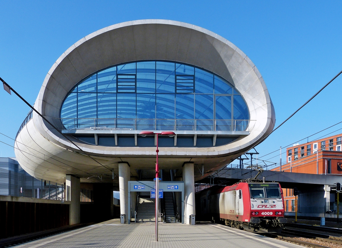 . The station Belval Universit photographed on January 31st, 2014.