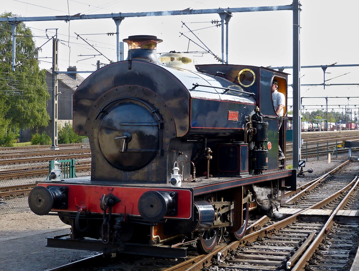 . The steam locomotive  Fred  of the belgian heritage railway SCM (Stoomcentrum Maldegem) pictured in Ptange on September 12th, 2015.