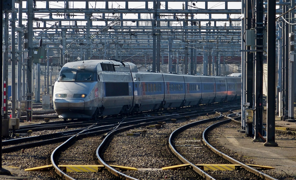 . The TGV Rseau 539 is entering into the station of Luxembourg City on March 11th, 2014.