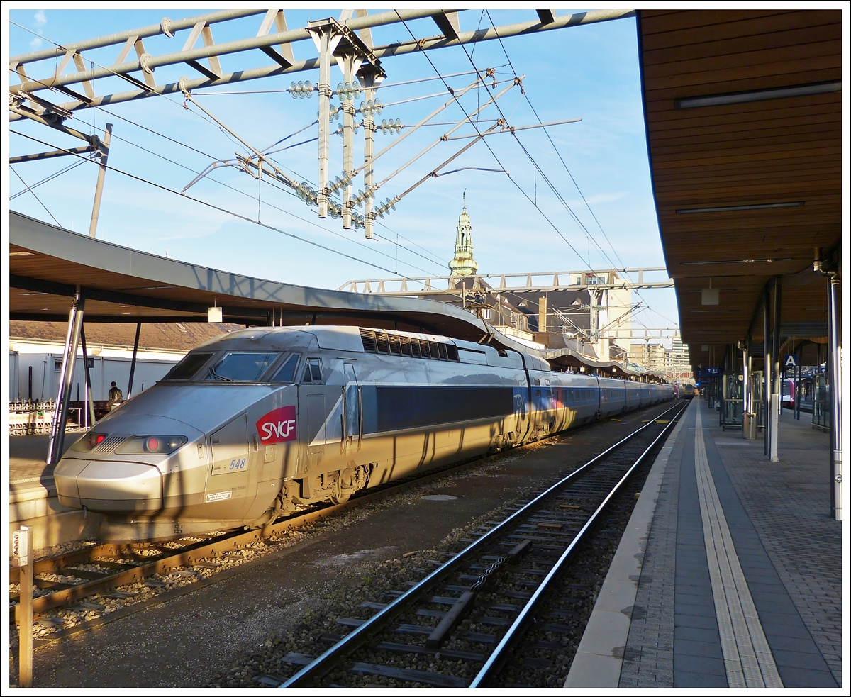 . The TGV Rseau N 548 pictured in Luxembourg City on December 16th, 2013.