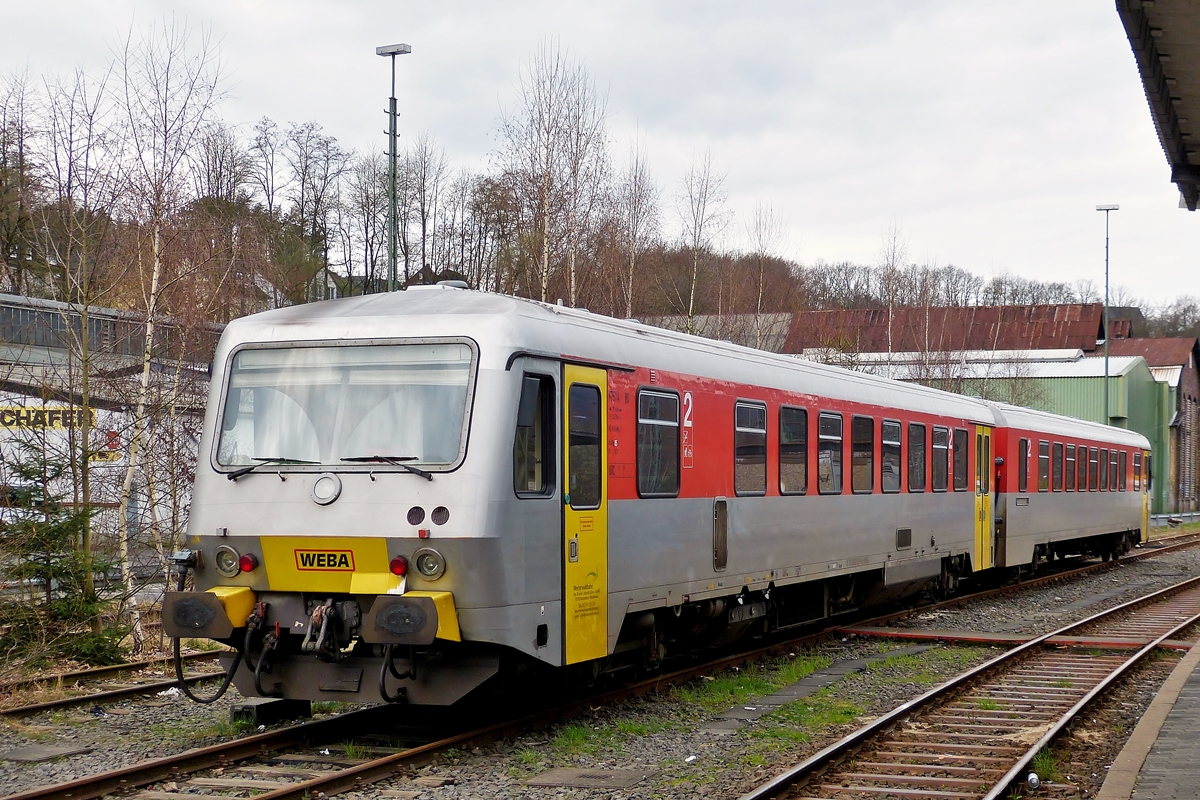 . The WEBA (Westerwaldbahn) VT 51 (628 051-4) photographed in Betzdorf/Sieg on March 22nd, 2014.