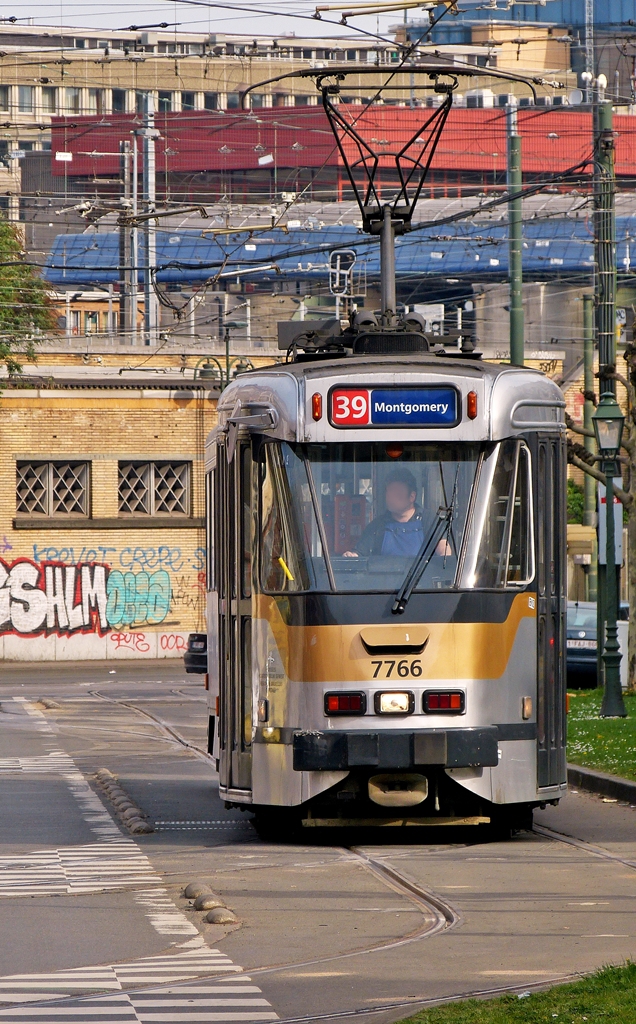 . Tram N 7766 pictured in the Abenue du Roi in Brussels on April 6th, 2014.