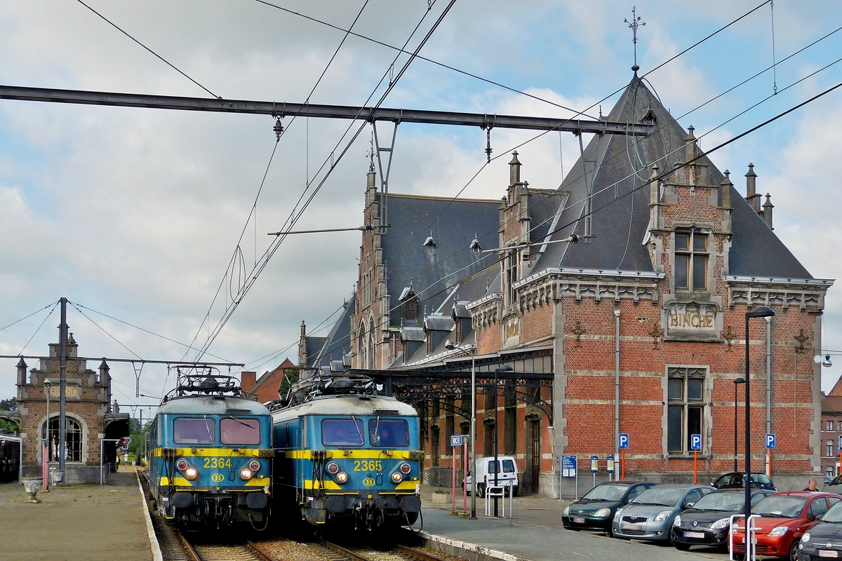 . Two Srie 23 engines pictured in Binche on June 23rd, 2012.