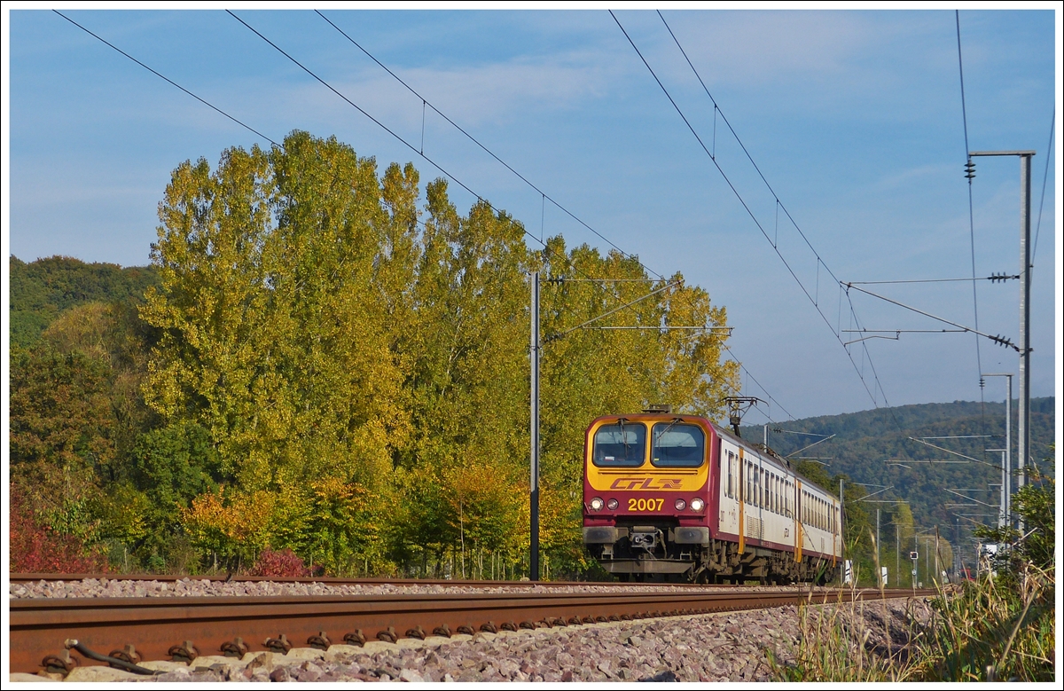 . Z 2007 as RB 3235 Wiltz - Luxembourg City photographed near Erpeldange/Ettelbrck on October 19th, 2013.