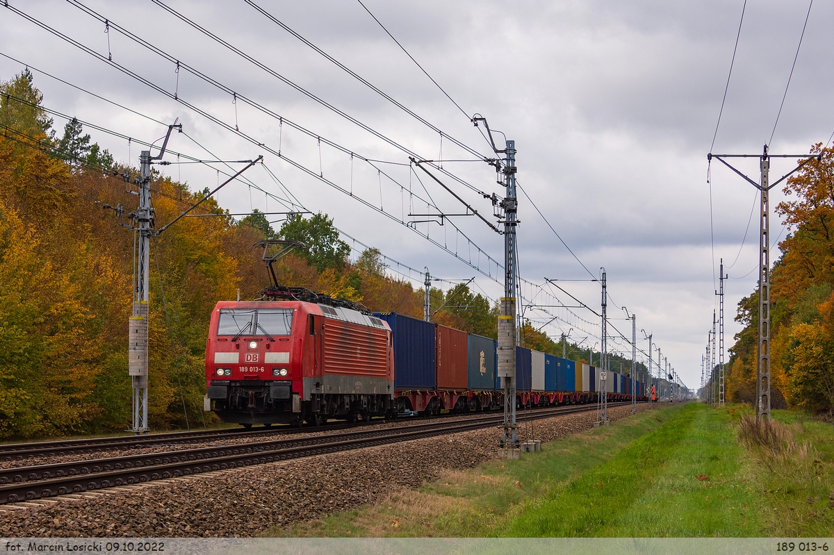 09.10.2022 | Sokule - Eurosprinter (189 013-6) is heading towards Biała Podlaska.