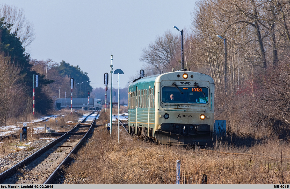 10.02.2019 | Śniadowo - MR 4015 left the station, going to Łomża as special KURPIE.