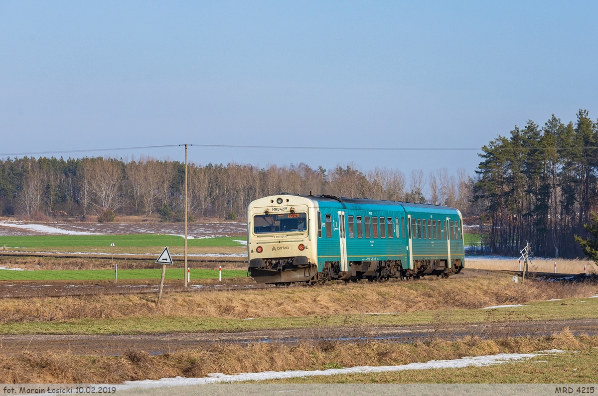 10.02.2019 | Śniadowo - MRD 4215 left the station, going to Łomża as special KURPIE.