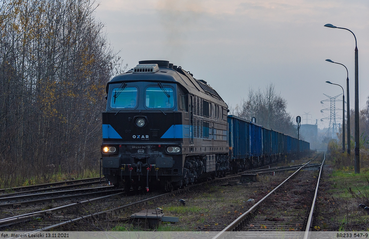 13.11.2021 | Dąbrowa Górnicza - BR233 547-9 going to Koksownia  Przyjaźń .