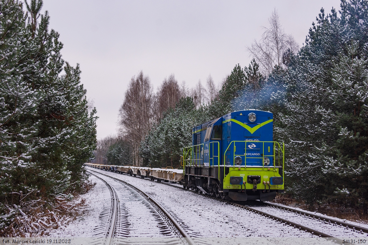 19.11.2022 | Małaszewicze - SM31-150 going to one of the terminals.