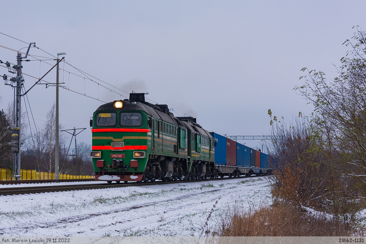 19.11.2022 | Terespol - Gagarin (2M62-1131) left the station, going back to Belarus.