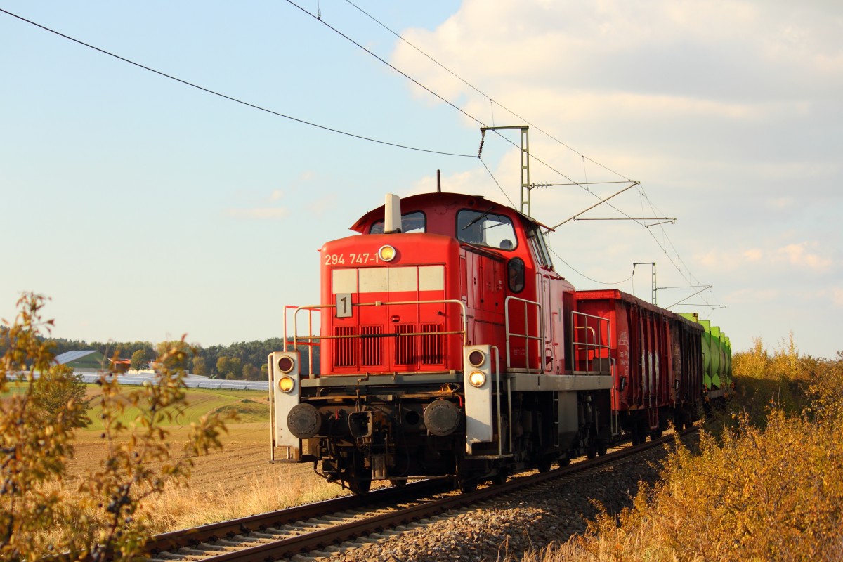 294 747-1 DB Schenker near Ebersdorf 24/10/2011.