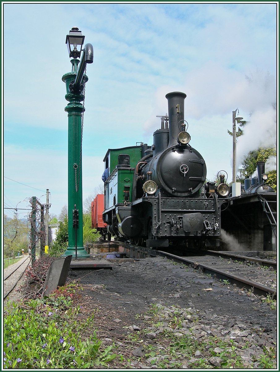 40 years Blonay -Chamby Railway: The RhB G 3/4 N° 1 in Chaulin.
03.05.2008