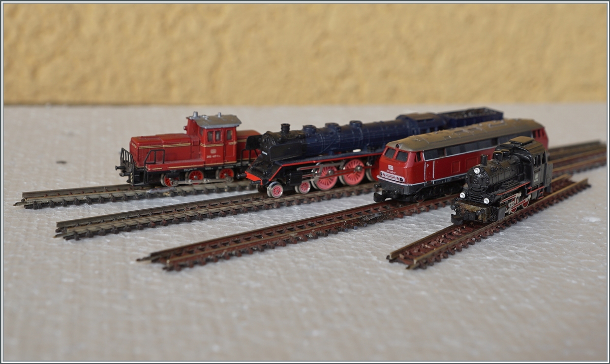 50 yaers märklin mini club. the first models from 1972: DB V 60, DB 03, DB 216 and DB 89. 03.01.2022