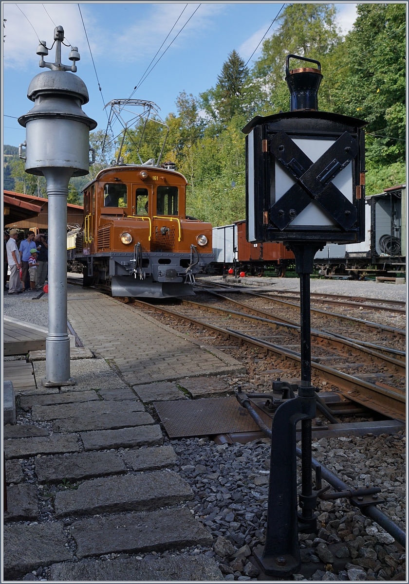 50 years Blonay -Chamby Railway - Mega Bernina Festival (MBF): RhB Ge 2/2 161  Asnin  in Chaulin.
09.09.2018