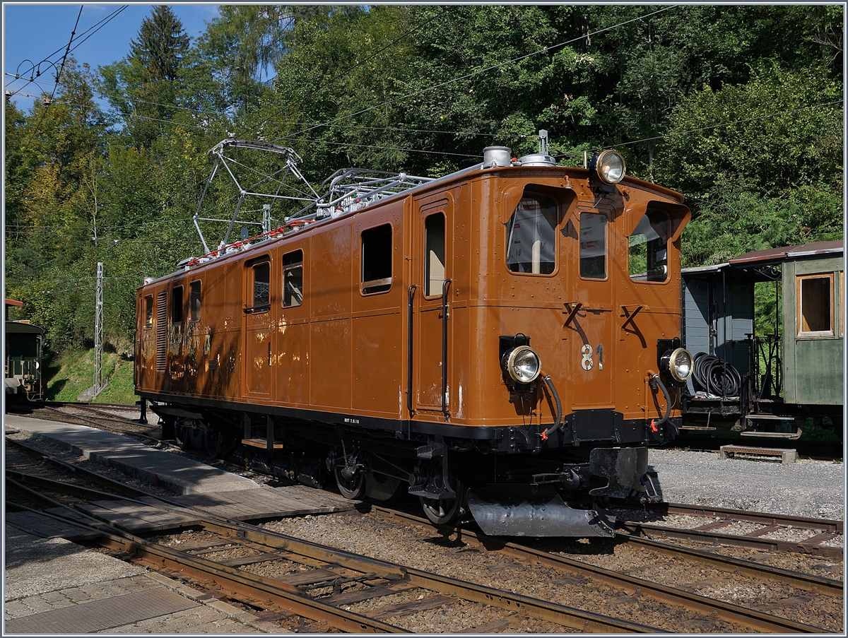 50 years Blonay -Chamby Railway - Mega Bernina Festival (MBF): BB/RhB Ge 4/4 81 in Chaulin.

09.09.2018