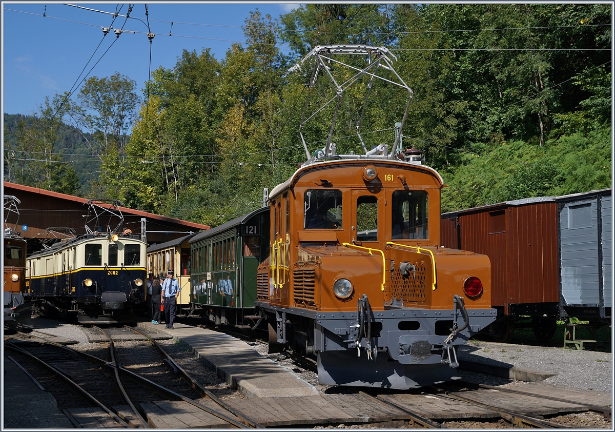 50 years Blonay -Chamby Railway - Mega Bernina Festival (MBF): RhB Ge 2/2 161  Asnin  in Chaulin.
09.09.2018