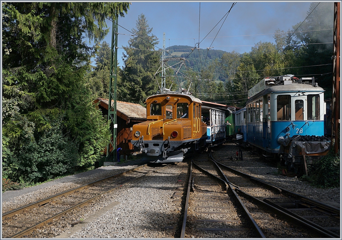 50 years Blonay -Chamby Railway - Mega Bernina Festival (MBF): The RhB Ge 2/2  Asnin  in Chaulin.
08.09.2018