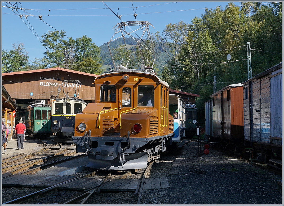 50 years Blonay -Chamby Railway - Mega Bernina Festival (MBF): The RhB Ge 2/2  Asnin  in Chaulin.
08.09.2018