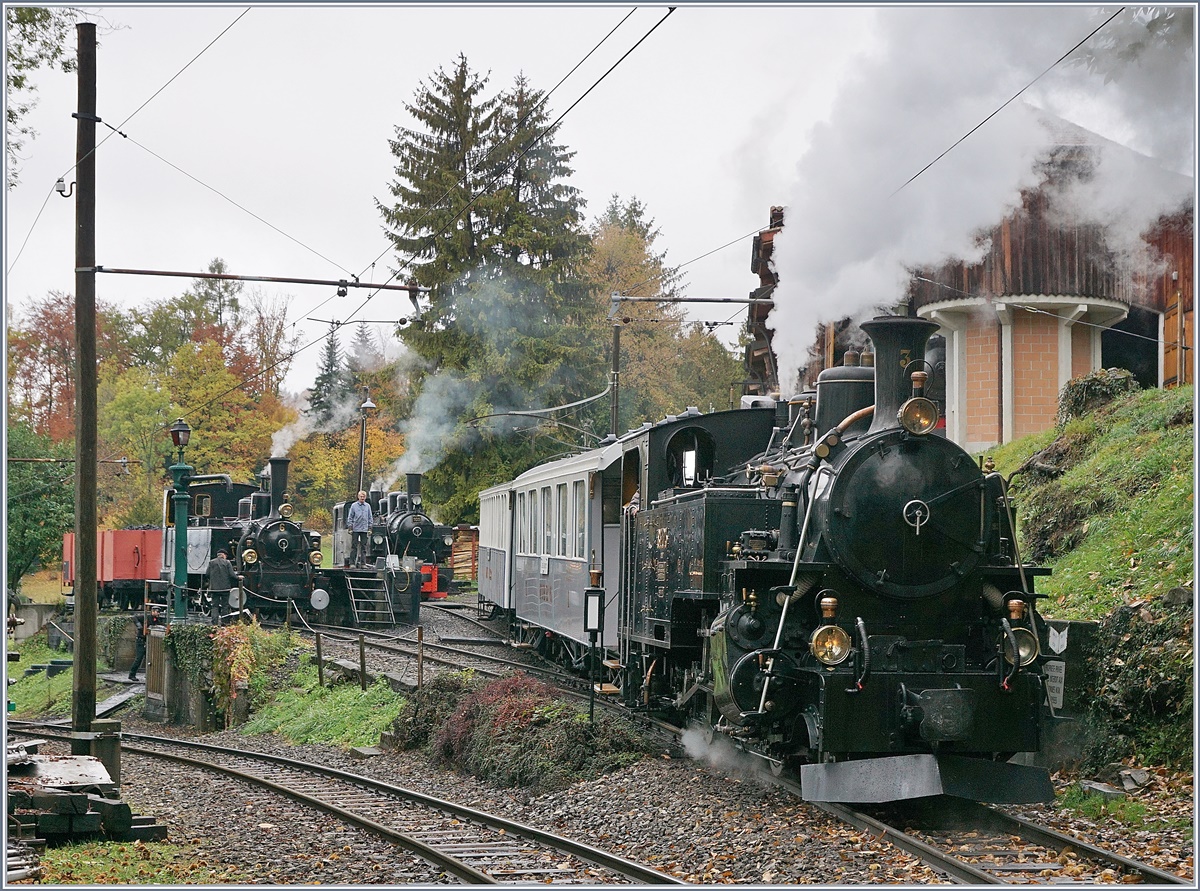 50 years Blonay -Chamby Railway - The last part: The BC BFD HG 3/4 N° 3 in Chaulin.
28.10.2018