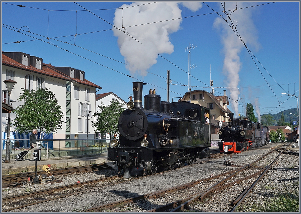 50 years Blonay -Chamby Railway The MEGA STEAM FESTIVAL: The Ballenberg Dampfbahn G 3/5 208 in Blonay.
14.05.2018