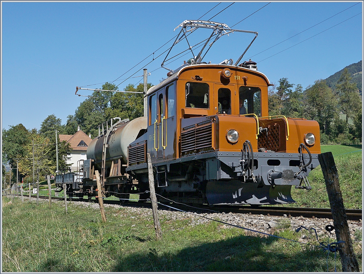 50 years Blonay -Chamby Railway - Mega Bernina Festival (MBF): The RhB Ge 2/2 161 wiht a Cargo Train by Chaulin.
09.09.2018