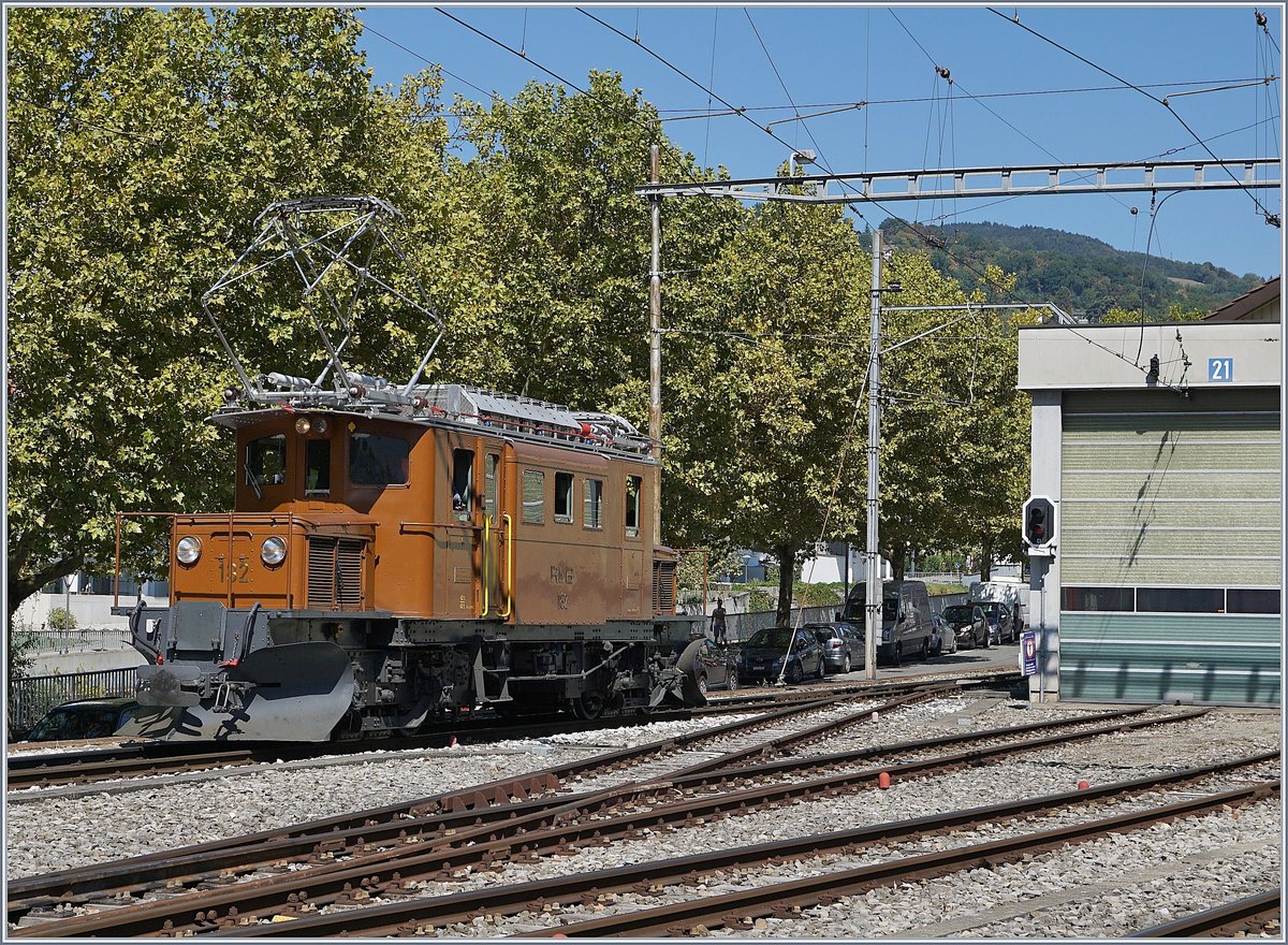 50 years Blonay -Chamby Railway - Mega Bernina Festival (MBF): The RhB BB Ge 4/4 182 in Vevey. 09.09.2018