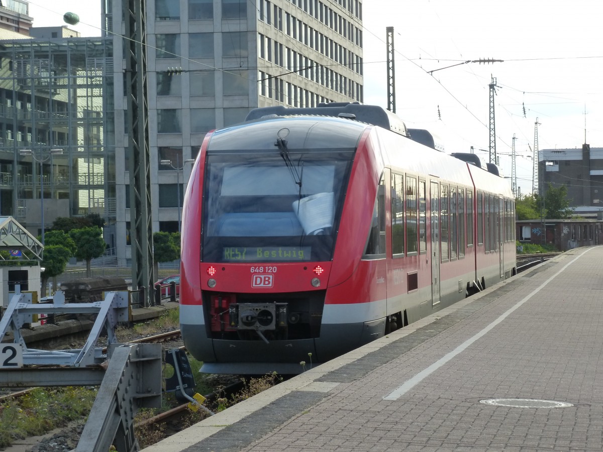 648 120 is standing in Dortmund main station on August 19th 2013.