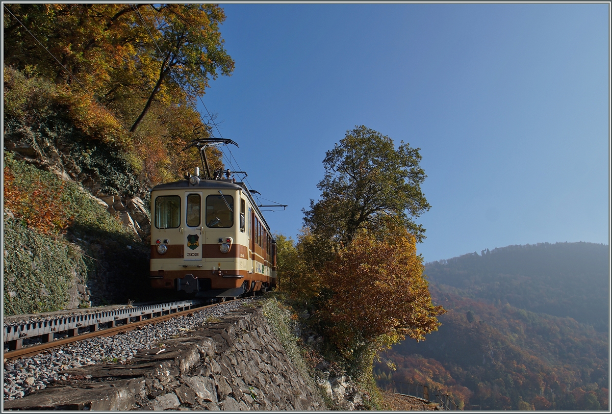 A AL local train to Leysin over Aigle.
01.11.2015