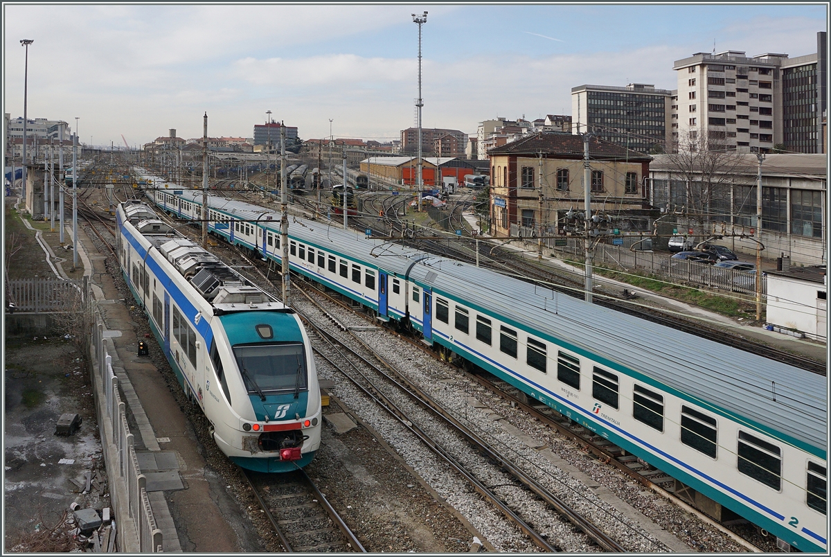 A ALn 501 MD  Minuetto  is leaving the Torino PN Station.
09.03.2016