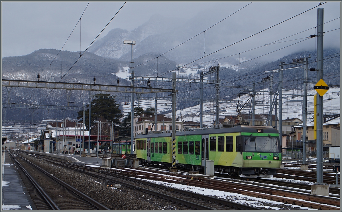 A AOMC local train in Aigle.
02.02.2015