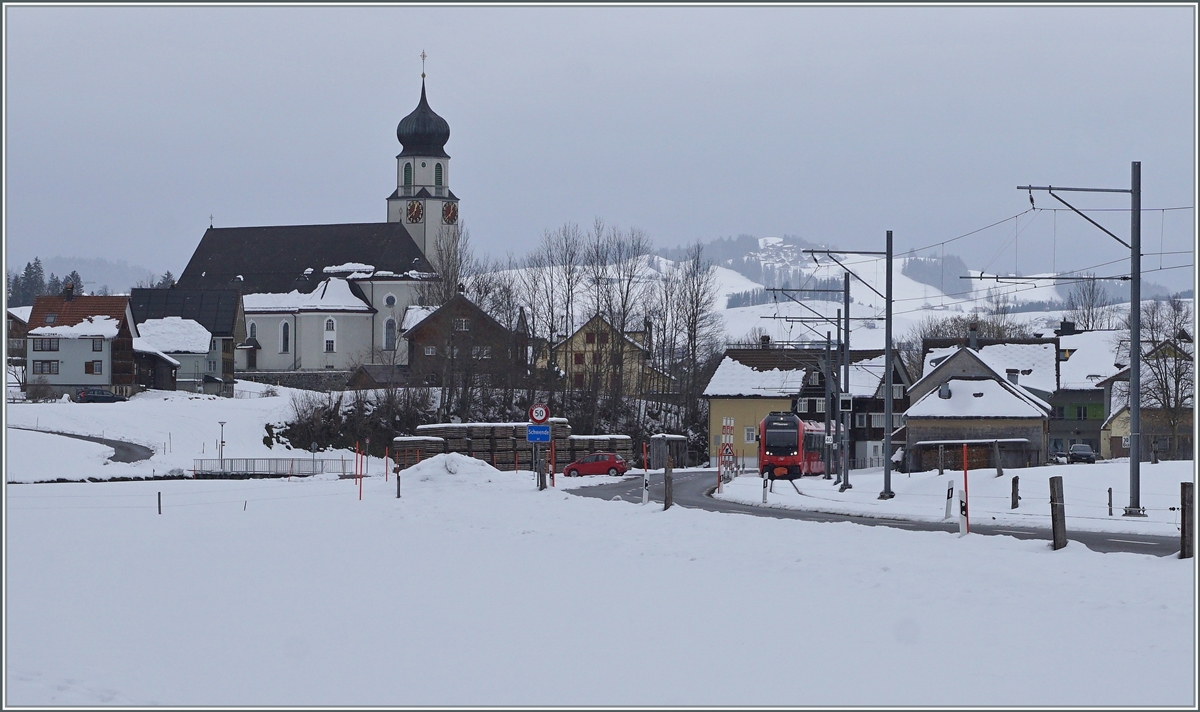 A Appenzeller Bahn ABe 4/12 on the way from Gossau to Wasserauen in Schwende AR

22.03.2021