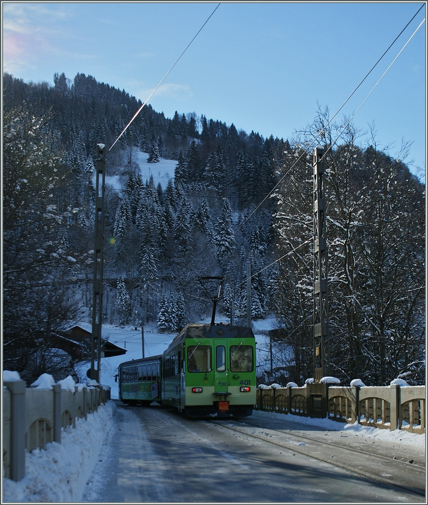 A ASD local train near Les Planches. 25.01.2014