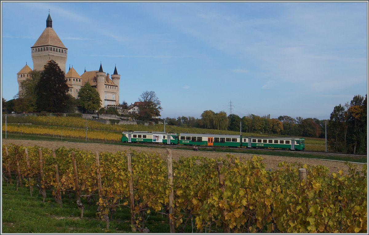 A BAM MBC local train  by Vufflens le Château. 

20.10.2015